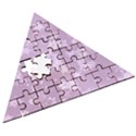 Lavender and White Flowers Wooden Puzzle Triangle View3