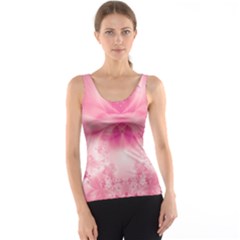 Pink Floral Pattern Tank Top by SpinnyChairDesigns