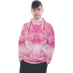 Pink Floral Pattern Men s Pullover Hoodie by SpinnyChairDesigns