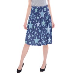 Stars Blue Midi Beach Skirt by MooMoosMumma