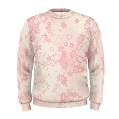 Baby Pink Floral Print Men s Sweatshirt by SpinnyChairDesigns