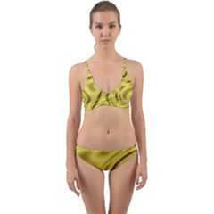 Golden Wave  Wrap Around Bikini Set by Sabelacarlos