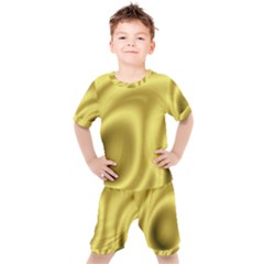 Golden Wave 2 Kids  Tee And Shorts Set