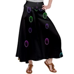 Bubble In Dark 2 Satin Palazzo Pants by Sabelacarlos