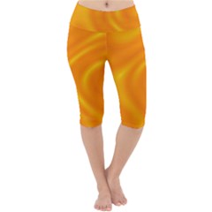 Honey Wave 1 Lightweight Velour Cropped Yoga Leggings by Sabelacarlos