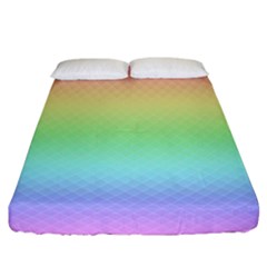 Pastel Rainbow Diamond Pattern Fitted Sheet (california King Size) by SpinnyChairDesigns