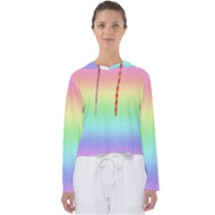 Pastel Rainbow Diamond Pattern Women s Slouchy Sweat by SpinnyChairDesigns