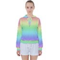 Pastel Rainbow Diamond Pattern Women s Tie Up Sweat View1