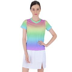 Pastel Rainbow Diamond Pattern Women s Sports Top by SpinnyChairDesigns