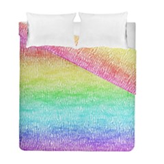 Rainbow Ombre Texture Duvet Cover Double Side (full/ Double Size) by SpinnyChairDesigns