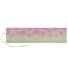 Pastel Rainbow Tie Dye Roll Up Canvas Pencil Holder (l) by SpinnyChairDesigns