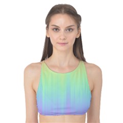 Pastel Rainbow Gradient Tank Bikini Top by SpinnyChairDesigns