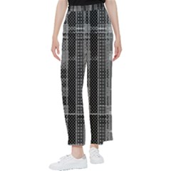 Black Punk Plaid Women s Pants  by SpinnyChairDesigns