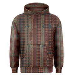 Rust Brown Grunge Plaid Men s Core Hoodie by SpinnyChairDesigns