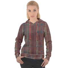 Rust Brown Grunge Plaid Women s Overhead Hoodie by SpinnyChairDesigns