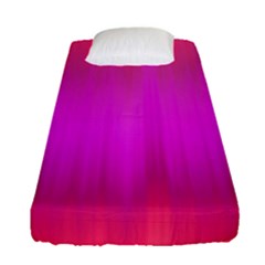 Fuchsia Ombre Color  Fitted Sheet (single Size) by SpinnyChairDesigns