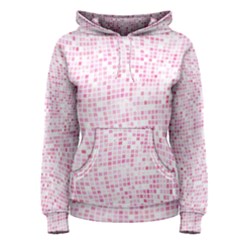 Pink And White Checkered Women s Pullover Hoodie by SpinnyChairDesigns