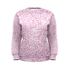 Pink And White Checkered Women s Sweatshirt