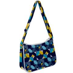 Geometric Hypnotic Shapes Zip Up Shoulder Bag by tmsartbazaar