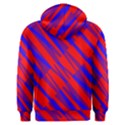 Geometric blocks, blue and red triangles, abstract pattern Men s Overhead Hoodie View2