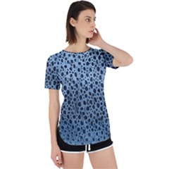 Blue Spotty Pattern Perpetual Short Sleeve T-shirt