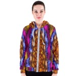 Fractal Flower Women s Zipper Hoodie