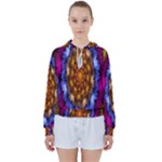 Fractal Flower Women s Tie Up Sweat