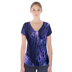 Fractal Web Short Sleeve Front Detail Top