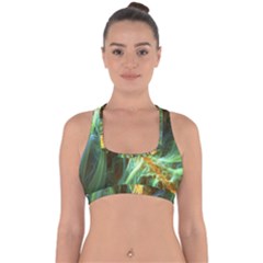 Abstract Illusion Cross Back Hipster Bikini Top 