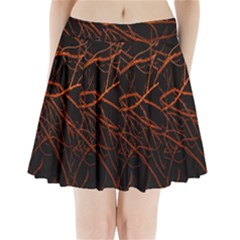 Dark Forest Scene Print Pleated Mini Skirt by dflcprintsclothing