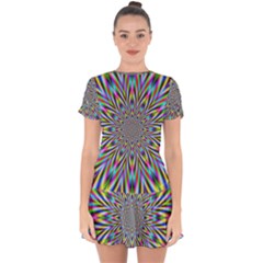 Psychedelic Wormhole Drop Hem Mini Chiffon Dress by Filthyphil