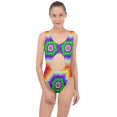 Psychedelic Explosion Center Cut Out Swimsuit by Filthyphil