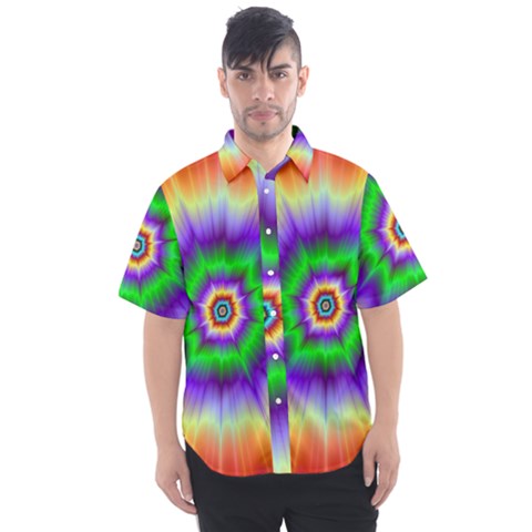 Psychedelic Big Bang Men s Short Sleeve Shirt by Filthyphil