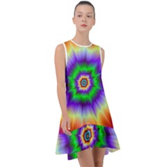 Psychedelic Explosion Frill Swing Dress by Filthyphil