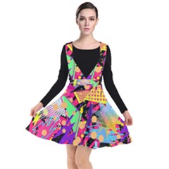 Psychedelic Geometry Plunge Pinafore Dress by Filthyphil