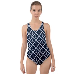 Anchors  Cut-out Back One Piece Swimsuit by Sobalvarro