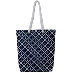 Anchors  Full Print Rope Handle Tote (small) by Sobalvarro