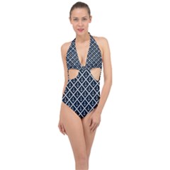 Anchors  Halter Front Plunge Swimsuit by Sobalvarro