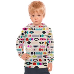 Scandinavian Folk Art Eye Spy Kids  Hooded Pullover by andStretch