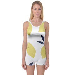 Laser Lemons One Piece Boyleg Swimsuit