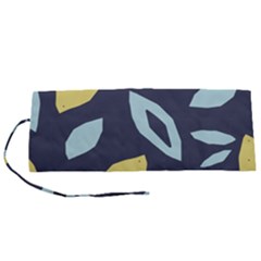 Laser Lemon Navy Roll Up Canvas Pencil Holder (s) by andStretch