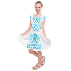 Child Abuse Prevention Support  Kids  Short Sleeve Dress by artjunkie