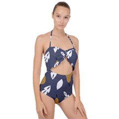 Pattern 10 Scallop Top Cut Out Swimsuit by andStretch