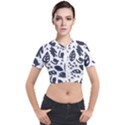 Orchard Leaves Short Sleeve Cropped Jacket View1