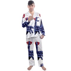 Hush Silence Quiet Secret Silent Men s Long Sleeve Satin Pyjamas Set