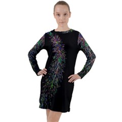 Galaxy Space Long Sleeve Hoodie Dress by Sabelacarlos