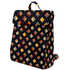 Geometric Diamond Tile Flap Top Backpack by tmsartbazaar