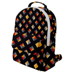 Geometric Diamond Tile Flap Pocket Backpack (small) by tmsartbazaar