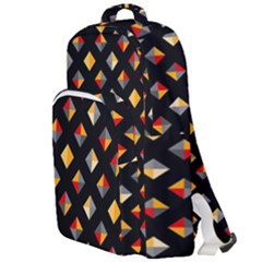 Geometric Diamond Tile Double Compartment Backpack by tmsartbazaar