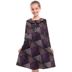 Zigzag Motif Design Kids  Midi Sailor Dress